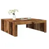 Image de Table basse vieux bois 100x100x35 cm bois d'ingénierie, table latérale, table de salon, table d'accent, bout de 856684