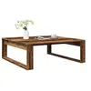 Image de Table basse vieux bois 100x100x35 cm bois d'ingénierie, table latérale, table de salon, table d'accent, bout de 856690