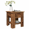 Image de Table basse vieux bois 40x40x42 cm bois d'ingénierie, table d'appoint, table de salon, table latérale, bout de 856798