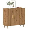 Image de Buffet chêne artisanal 90x34x80 cm bois d'ingénierie, armoire, armoire latérale, armoire de rangement, armoire, 856891
