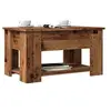 Image de Table basse vieux bois 79x49x41 cm bois d'ingénierie, table basse à dessus relevable, table d'appoint 856928