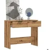 Image de Table console chêne artisanal 90x36x75 cm bois d'ingénierie, bout de canapé, table de couloir, derrière la table de 856946