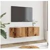 Image de Meubles TV muraux 2 pcs vieux bois 100x30x30 cm, support TV, armoire média, console TV, meuble HiFi, centre de 857017