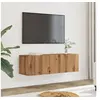Image de Meubles TV muraux 2 pcs chêne artisanal 100x30x30 cm, support TV, armoire média, console TV, meuble HiFi, centre de 857018