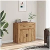 Image de Buffet chêne artisanal 80x33x70 cm bois d'ingénierie, meuble, meuble de rangement, armoire, placard, meuble latéral, 857076