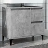 Image de Armoire d'évier gris béton 65x33x60 cm bois d'ingénierie, meuble de lavabo de salle de bain, meuble de salle de bain, 857122