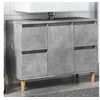 Image de Meuble d évier gris béton 80x33x60 cm bois d ingénierie