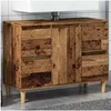 Image de Armoire d évier vieux bois 80x33x60 cm bois d ingénierie