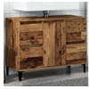 Image de Armoire d'évier vieux bois 80x33x60 cm bois d'ingénierie, meuble sous lavabo, meuble de salle de bain, unité d'évier 857129