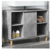 Image de Armoire salle de bain gris béton 80x33x60cm bois d'ingénierie, armoire de rangement de salle de bain, meuble de salle 857132