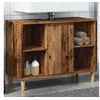 Image de Armoire de salle de bain vieux bois 80x33x60 cm bois ingénierie, armoire de rangement de salle de bain, meuble de 857133
