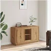 Image de Buffet chêne artisanal 102x35x60 cm bois d'ingénierie 857138