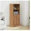 Image de Buffet haut chêne artisanal 36x35,5x103,5 cm bois d'ingénierie, armoire, armoire de rangement, buffet haut, armoire 857150
