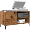 Image de Armoire à disques vieux bois 84,5x38x48 cm bois d ingénierie