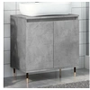 Image de Armoire de bain gris béton 58x33x60 cm bois d'ingénierie, armoire, armoire de rangement de salle de bain, armoire de 857213