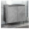 Image de Armoire de bain gris béton 58x33x60 cm bois d'ingénierie, armoire, armoire de rangement de salle de bain, armoire de 857216