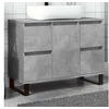 Image de Armoire de lavabo salle de bain gris béton 80x33x60 cm