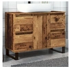 Image de Armoire de salle de bain vieux bois 80x33x60 cm bois ingénierie, placard lavabo de salle de bain, meubles de salle de 857238