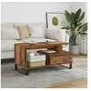 Image de Table basse vieux bois 90x49x45 cm bois d ingénierie