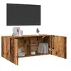 Image de Meuble TV mural vieux bois 100x30x41 cm
