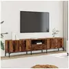 Image de Meuble TV avec tiroir vieux bois 200x25x44 cm bois d'ingénierie, support TV, meuble multimédia, meuble latéral, 857696