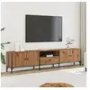 Image de Meuble TV à tiroir chêne artisanal 200x25x44 cm bois ingénierie