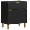 Image de Table de chevet noir 50x33x60 cm bois d'ingénierie, table d'appoint, armoire de lit, table d'appoint pour chambre, 4017656