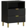 Image de Table de chevet noir 50x33x62 cm bois d ingénierie