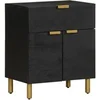 Image de Table de chevet noir 50x33x60 cm bois d'ingénierie, table d'appoint, armoire de lit, table d'appoint pour chambre, 4017659