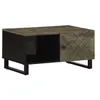 Image de Table basse noir 80x50x40 cm bois massif de manguier