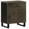 Image de Table de chevet noir 50x33x60 cm bois de manguier massif, table d'appoint, armoire de lit, table d'appoint pour la 4017692