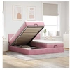 Image de Cadre de lit ottoman avec matelas rose 180x200 cm velours 3312079
