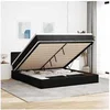 Image de Cadre de lit ottoman avec matelas noir 180x200 cm velours 3312568