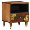 Image de Table de chevet 40x33x46 cm en bois massif de mangue