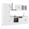 Image de Ensemble de 8 meubles de cuisine "Porto" en bois d'ingénierie blanc 3314811