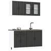Image de Ensemble de 4 meubles de cuisine "Lucca" en bois d'ingénierie noir 3314862