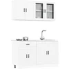 Image de Ensemble de 4 meubles de cuisine "Porto" en bois d'ingénierie blanc 3314871