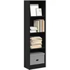 Image de Bibliothèque noir 40x24x143 cm bois d ingénierie