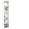 Image de Bibliothèque blanc 40x30x189 cm bois d'ingénierie, étagère, étagère à livres, support de livre, armoire de rangement, 857885