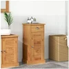 Image de Meuble de Salle de Bain VIGO avec Tiroir 37x34x80 cm Bois Massif Pin