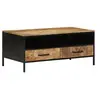 Image de Table Basse 90x50x40 cm Bois Massif Brut de Manguier