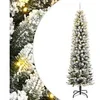 Image de Sapin de Noël artificiel 300 LED et neige floquée 180 cm, arbre de Noël, sapin de Noël réaliste, ornement de Noël, 3315770