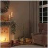 Image de Sapin de Noël à LED 80 LED blanc chaud 120 cm, décoration de Noël, lumière LED, lumière de Noël extérieure, cône de 4019497