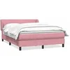 Image de Sommier à lattes de lit avec matelas rose 140x210 cm velours 3317360