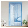 Image de Rideau en fils 2 pcs 140 x 250 cm bleu clair, rideau à franges, rideau à passe-tringle, rideau à franges à fils, 4102046