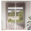 Image de Rideaux en voile avec oillets 2 pcs marron 140x260 cm, rideau en filet, rideau transparent, voile de fenêtre, 4102069