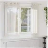 Image de Rideaux en voile avec oillets 2 pcs crème 140x140 cm, rideau en filet, rideau transparent, voile de fenêtre, 4102071