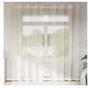 Image de Rideaux en voile avec oillets 2 pcs crème 140x225 cm, rideau en filet, rideau transparent, voile de fenêtre, 4102073