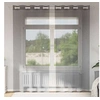 Image de Rideaux en voile avec oillets 2 pcs gris foncé 140x245 cm, rideau en filet, rideau transparent, voile de fenêtre, 4102080