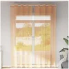 Image de Rideaux en voile avec oillets 2 pcs orange 140x260 cm, rideau en filet, rideau transparent, voile de fenêtre, 4102093
